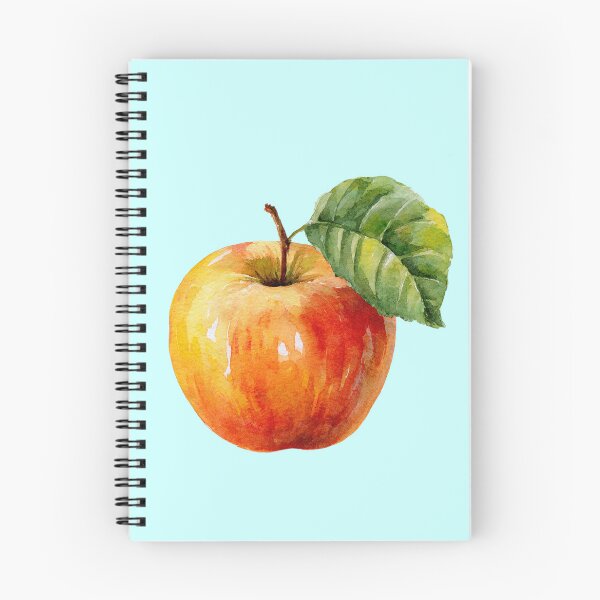 Item preview, Watercolor Apple with Green Leaf designed and sold by SweetLilith.