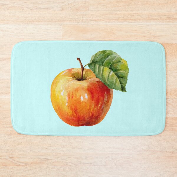 Item preview, Watercolor Apple with Green Leaf designed and sold by SweetLilith.