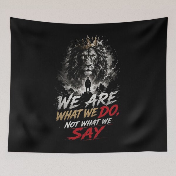 Item preview, We Are What We Do, Not What We Say – Motivational Typography T-Shirt | Success Mindset Graphic Tee designed and sold by v6ziix.
