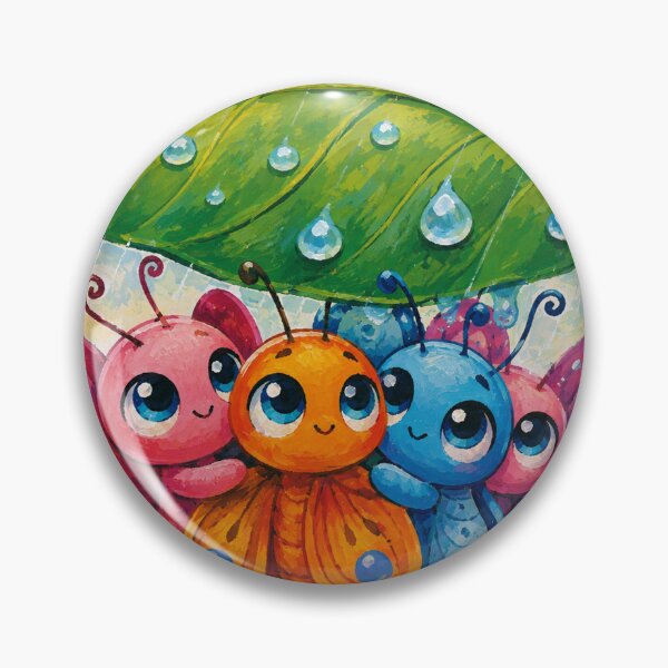 Item preview, Four Flutterbys shelter from rain under a leaf designed and sold by Nita Lesley Creates.