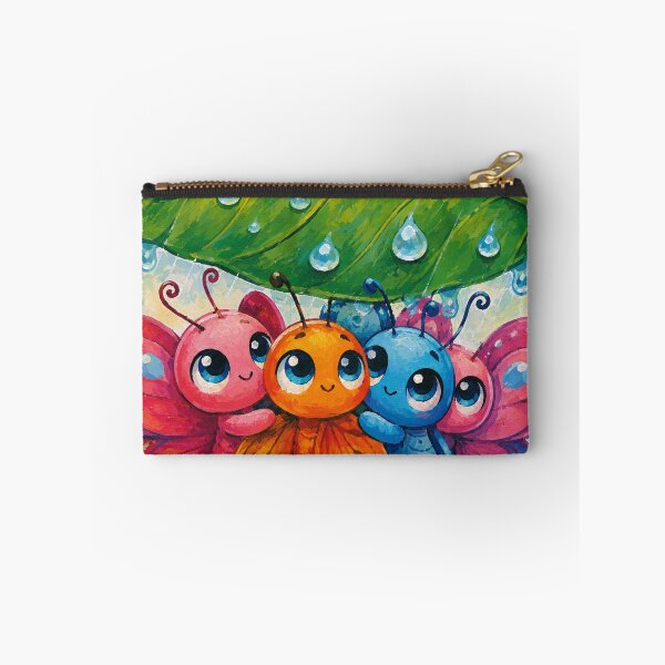 Item preview, Four Flutterbys shelter from rain under a leaf designed and sold by Nita Lesley Creates.