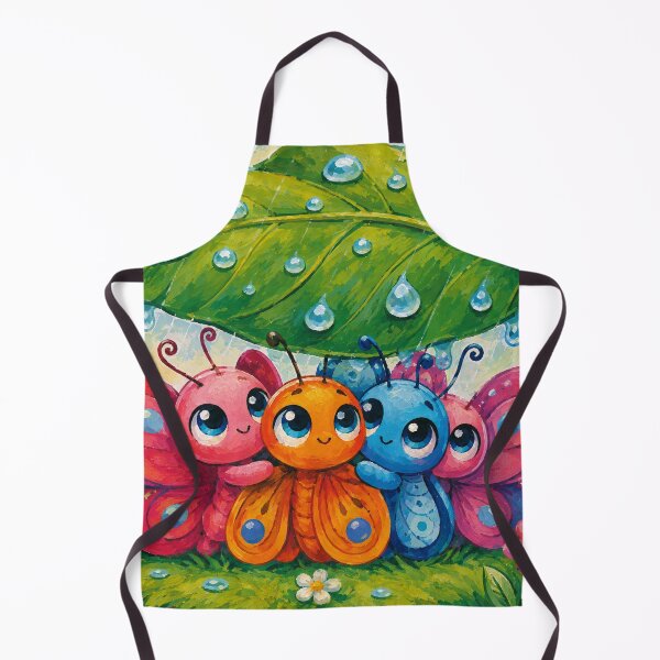Item preview, Four Flutterbys shelter from rain under a leaf designed and sold by Nita Lesley Creates.