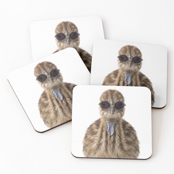 Item preview, Cute Baby Cassowary bird Wearing Sunglasses Funny designed and sold by RareLavender.