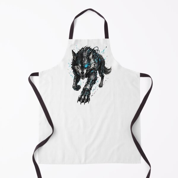 Item preview, Cybernetic Wolf Neon Blue Futuristic Animal designed and sold by Artmares.