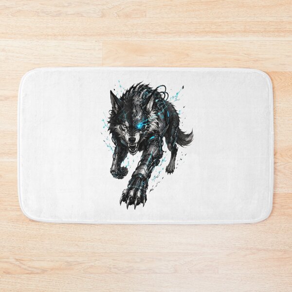 Item preview, Cybernetic Wolf Neon Blue Futuristic Animal designed and sold by Artmares.