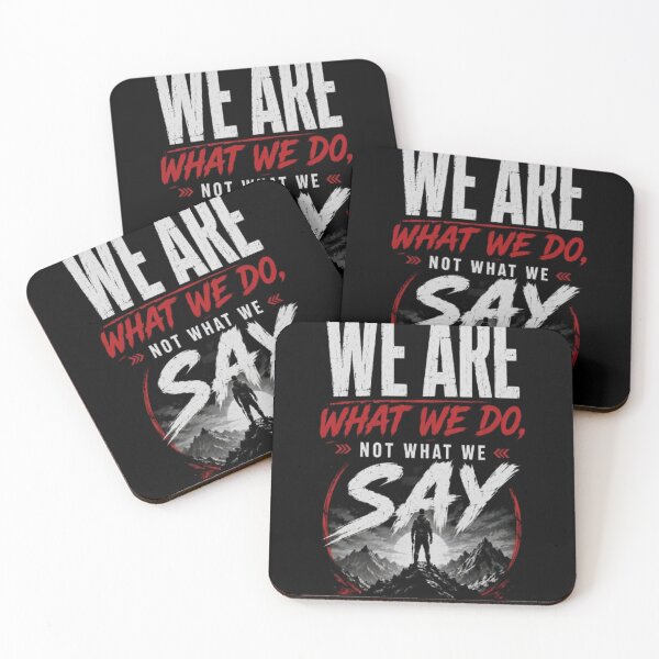 Item preview, We Are What We Do, Not What We Say – Motivational Typography T-Shirt | Success Mindset Graphic Tee designed and sold by v6ziix.