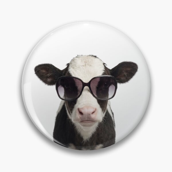 Item preview, Cute Baby Dairy Cow Wearing Sunglasses Funny designed and sold by RareLavender.