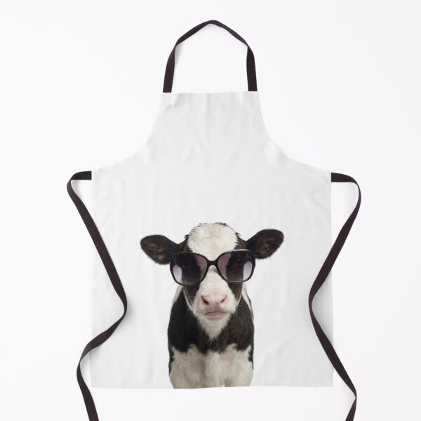 Aperçu de l'œuvre Bébé vache laitière mignon portant des lunettes de soleil amusantes créée et vendue par RareLavender.