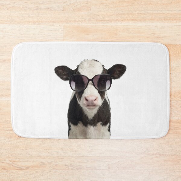 Item preview, Cute Baby Dairy Cow Wearing Sunglasses Funny designed and sold by RareLavender.