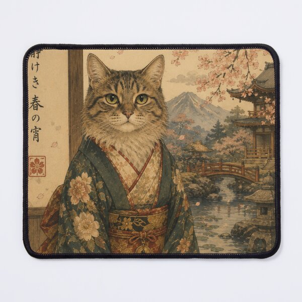 Item preview, Japanese inspired tabby cat with kimono designed and sold by *~*MagicCorner*~*.