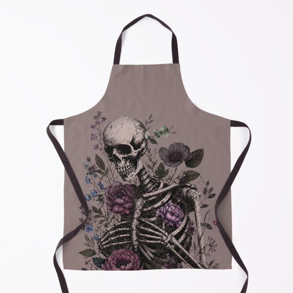 Item preview, Botanical Skeleton with Colorful Wildflowers | Gothic Floral Anatomy Art designed and sold by EVESTUDIOART.
