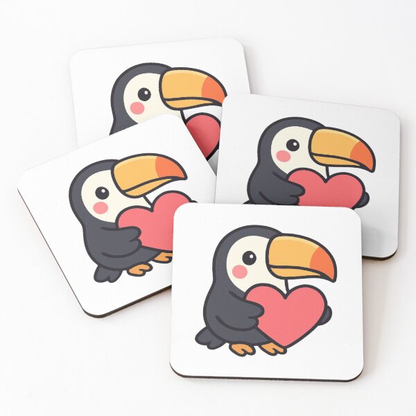 Item preview, Share the Love Toucan - Kawaii Valentine Sticker designed and sold by foryouandyours.
