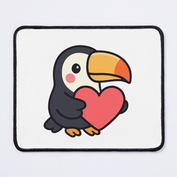 Item preview, Share the Love Toucan - Kawaii Valentine Sticker designed and sold by foryouandyours.