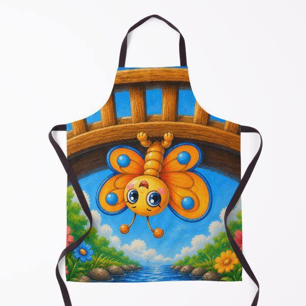 Item preview, Ollie Flutterby hiding under Flutterby bridge designed and sold by Nita Lesley Creates.