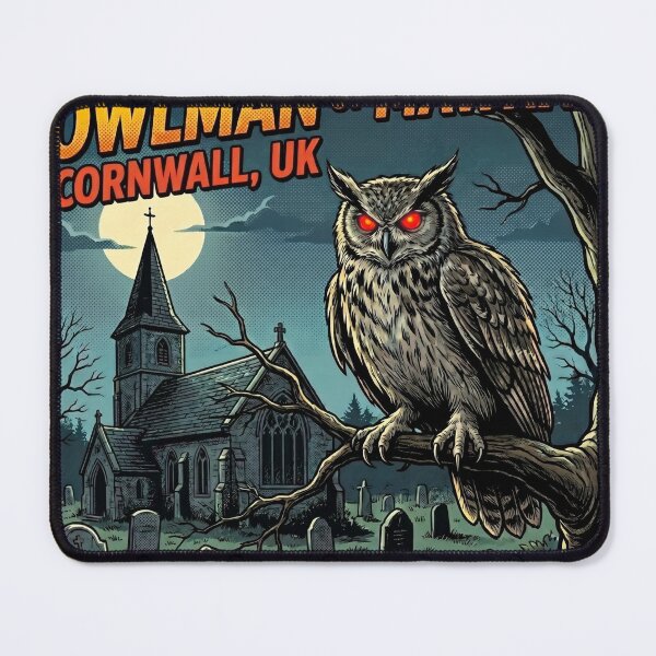 Item preview, The Owlman of Mawnan Cornwall Cryptid | Horror Comic Design designed and sold by redsharkuk.
