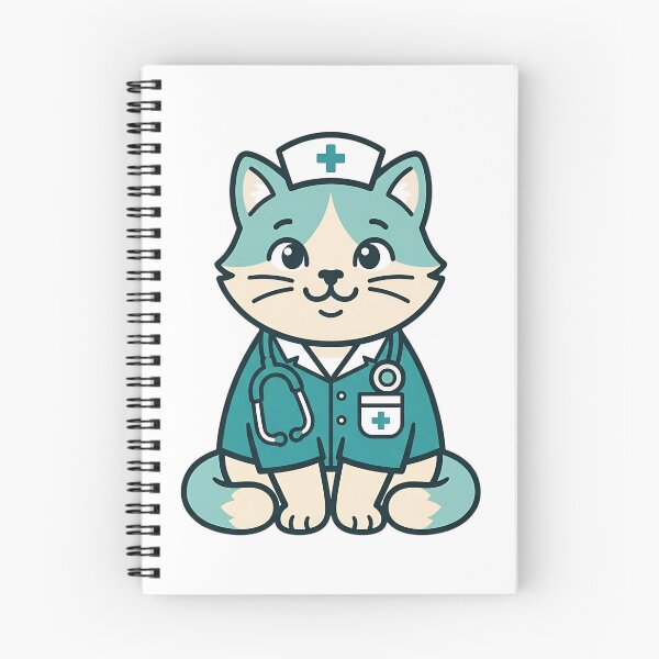 Item preview, Cute Cat Nurse Medical Illustration designed and sold by Purrlume.