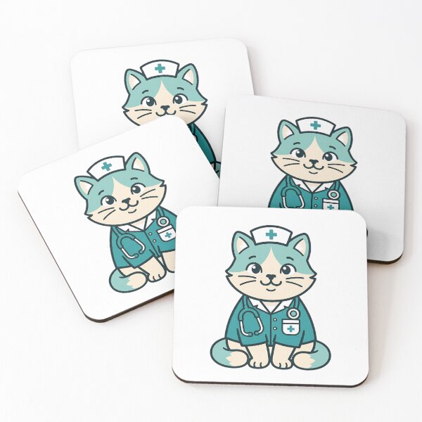Item preview, Cute Cat Nurse Medical Illustration designed and sold by Purrlume.