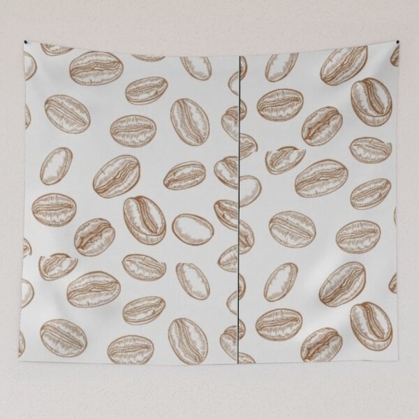 Item preview, Minimalist Coffee Bean Line Art Sketch Seamless Pattern designed and sold by AMS.