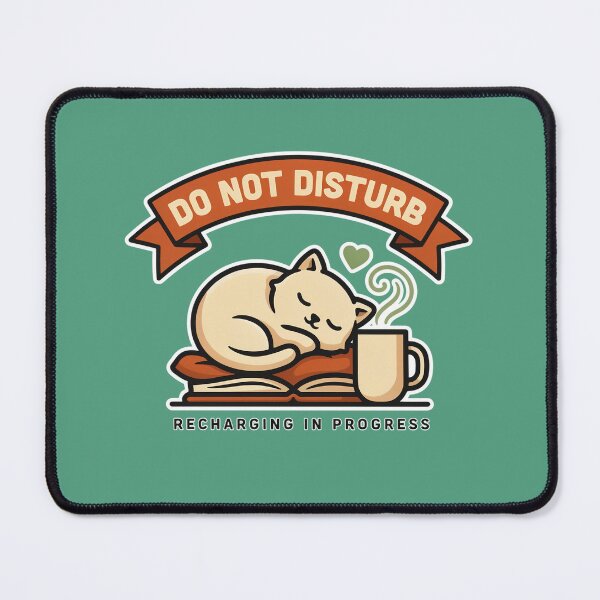 Item preview, Do Not Disturb – Recharging in Progress Cute Sleeping Cat designed and sold by PatsiRose.