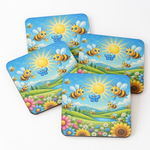 Item preview, Benny Flutterby and Bees collecting nectar designed and sold by Nita Lesley Creates.