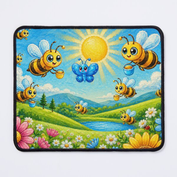 Item preview, Benny Flutterby and Bees collecting nectar designed and sold by Nita Lesley Creates.