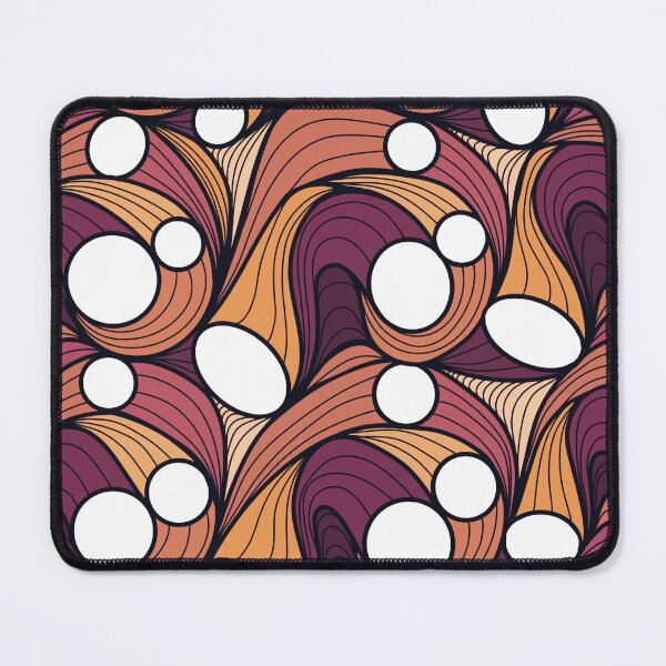 Item preview, Retro Abstract Waves with White Circles designed and sold by kaneleefordart.