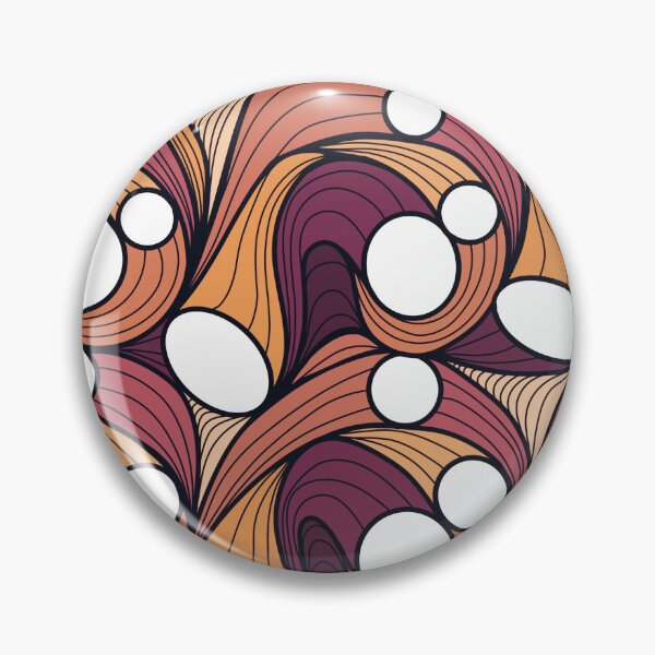 Item preview, Retro Abstract Waves with White Circles designed and sold by kaneleefordart.