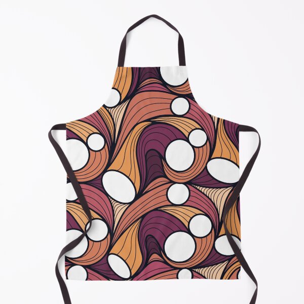 Item preview, Retro Abstract Waves with White Circles designed and sold by kaneleefordart.