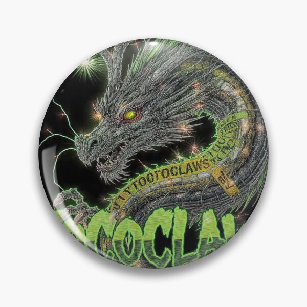 Item preview, TOCOCLAWS Bio-Hazard Beast: Toxic Neon Green Dragon Throw Pillow designed and sold by TOCOCLAWS.