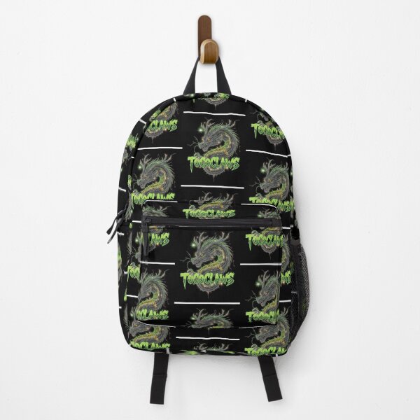 Item preview, TOCOCLAWS Bio-Hazard Beast: Toxic Neon Green Dragon Throw Pillow designed and sold by TOCOCLAWS.