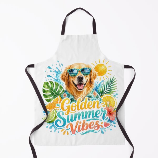 Item preview, Golden Retriever Golden Summer Vibes Tropical Dog designed and sold by KHCreative2025.