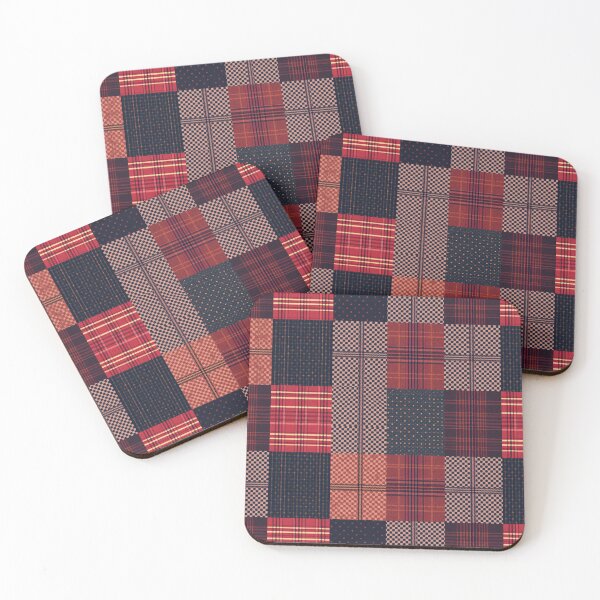 Item preview, Vintage Patchwork Plaid & Polka Dot Pattern designed and sold by MoodLay.