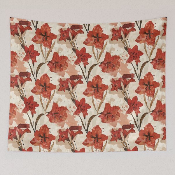 Item preview, Elegant Amaryllis Texture - Tropical Flower Pattern   - Wedding Anniversary Gifts designed and sold by RoyalStarsPatts.