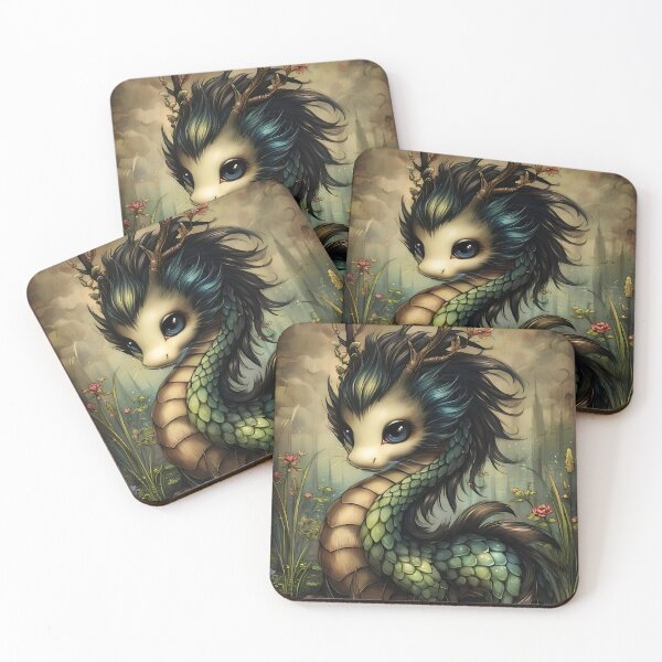Item preview, River Dragon Fantasy Art | Enchanted Water Dragon designed and sold by InkAndGloom.