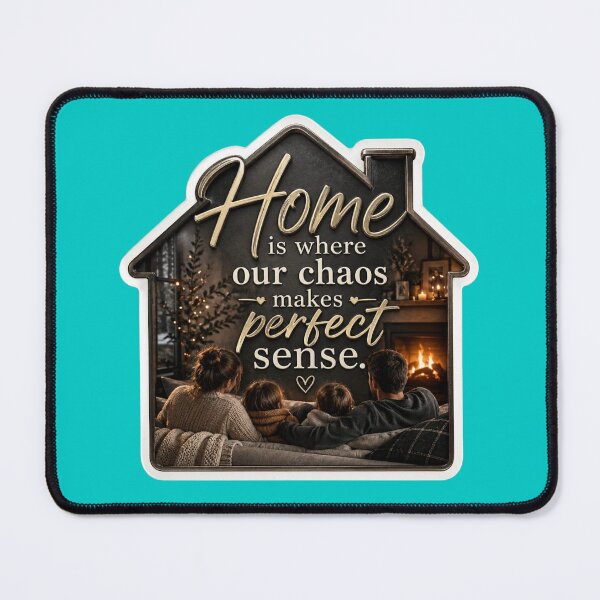 Item preview, Home Is Where Our Chaos Makes Perfect Sense - Cozy Family Sticker designed and sold by Scro-Ciob-Shop.