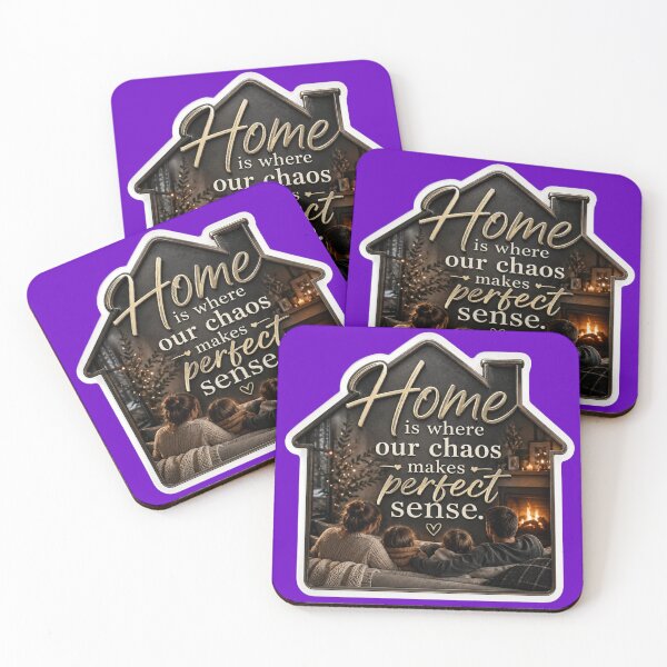 Item preview, Home Is Where Our Chaos Makes Perfect Sense - Cozy Family Sticker designed and sold by Scro-Ciob-Shop.