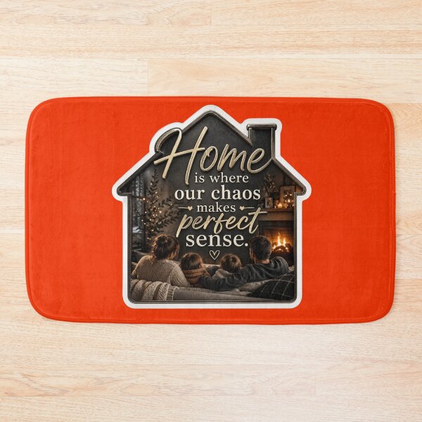 Item preview, Home Is Where Our Chaos Makes Perfect Sense - Cozy Family Sticker designed and sold by Scro-Ciob-Shop.