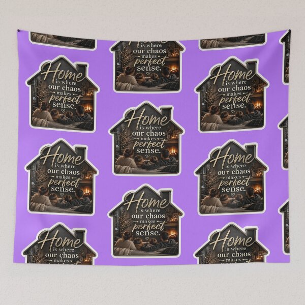 Item preview, Home Is Where Our Chaos Makes Perfect Sense - Cozy Family Sticker designed and sold by Scro-Ciob-Shop.