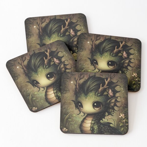 Item preview, Baby River Dragon Fantasy Art | Enchanted Water Dragon designed and sold by InkAndGloom.