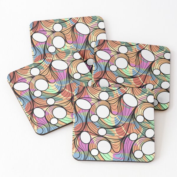 Artikelvorschau, Farbenfrohe psychedelische Wellen und Retro-Kreise entworfen und verkauft von kaneleefordart.