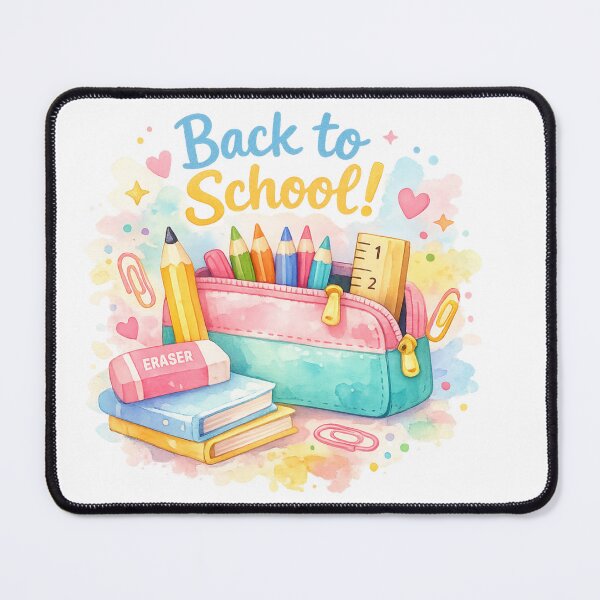 Item preview, Back to School School Supplies Watercolor Design designed and sold by KHCreative2025.