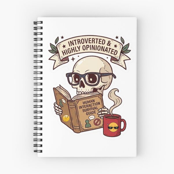 Item preview, Introverted and Highly Opinionated Skeleton Bookworm designed and sold by StorTaly .