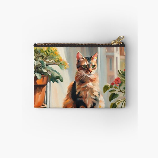 Item preview, Cozy Calico Cat on Sunny Window Sill Cottagecore Painting designed and sold by UmSkelig834.