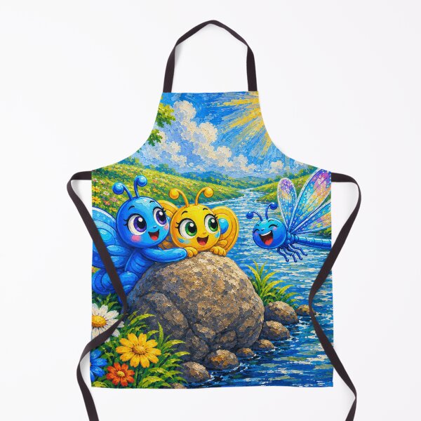 Item preview, The Flutterbys meet a cool blue Dragonfly designed and sold by Nita Lesley Creates.