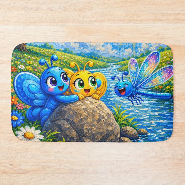 Item preview, The Flutterbys meet a cool blue Dragonfly designed and sold by Nita Lesley Creates.