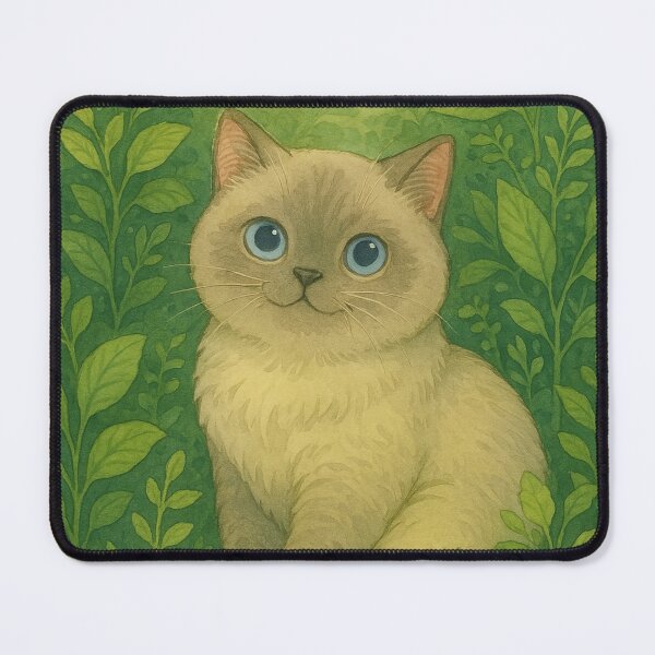Item preview, Cute siamese cat in leaves designed and sold by *~*MagicCorner*~*.