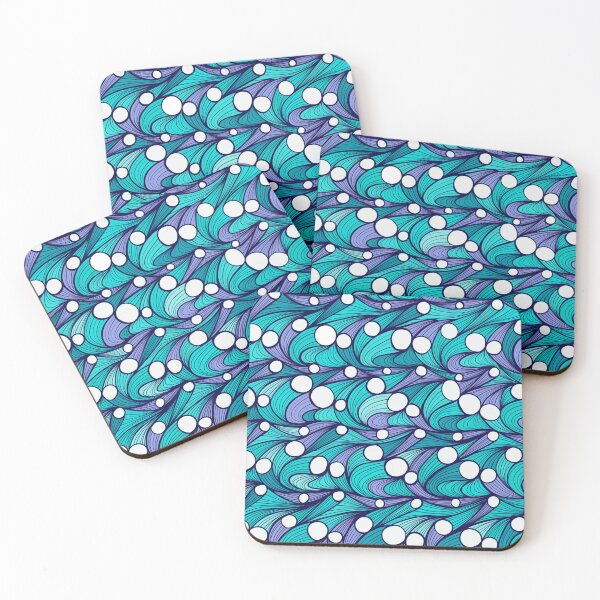 Item preview, Abstract Ocean Waves and Teal Swirls designed and sold by kaneleefordart.