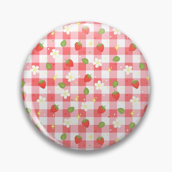 Item preview, Pink Strawberry Plaid Pattern designed and sold by KVArtchives.