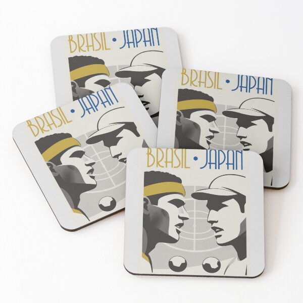 Item preview, Vintage Japan vs Brazil Soccer Match Art Print designed and sold by Nexus Space.