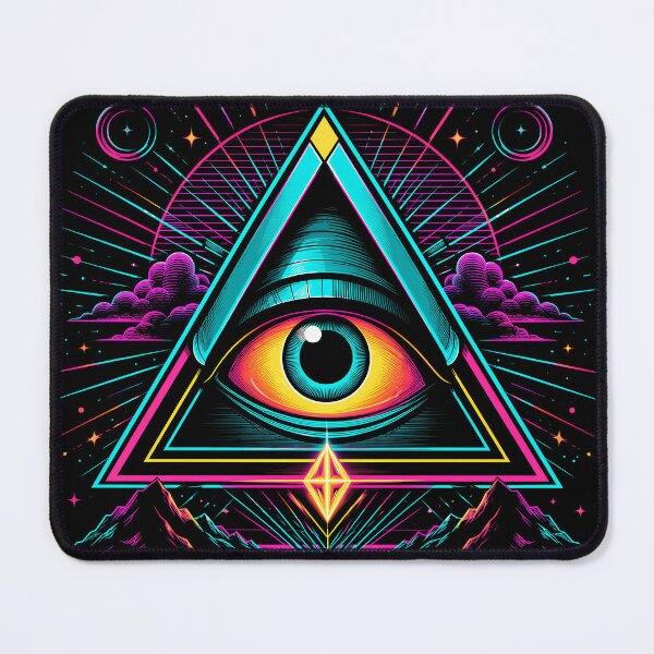 Item preview, Neon All Seeing Eye Pyramid Vision designed and sold by Victor Shadehorn.